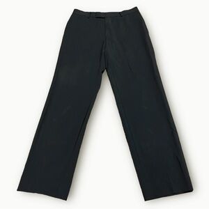 Boss Hugo Boss Men’s Dress Pants Size 33R Custom Made Flat Front Black Designer